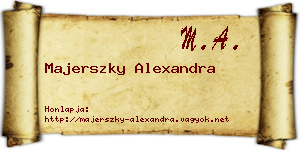 Majerszky Alexandra névjegykártya