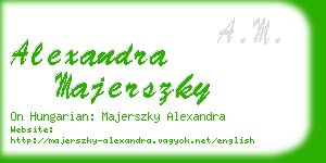 alexandra majerszky business card